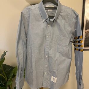 Thom Browne Light Blue Oxford Button Down Shirt